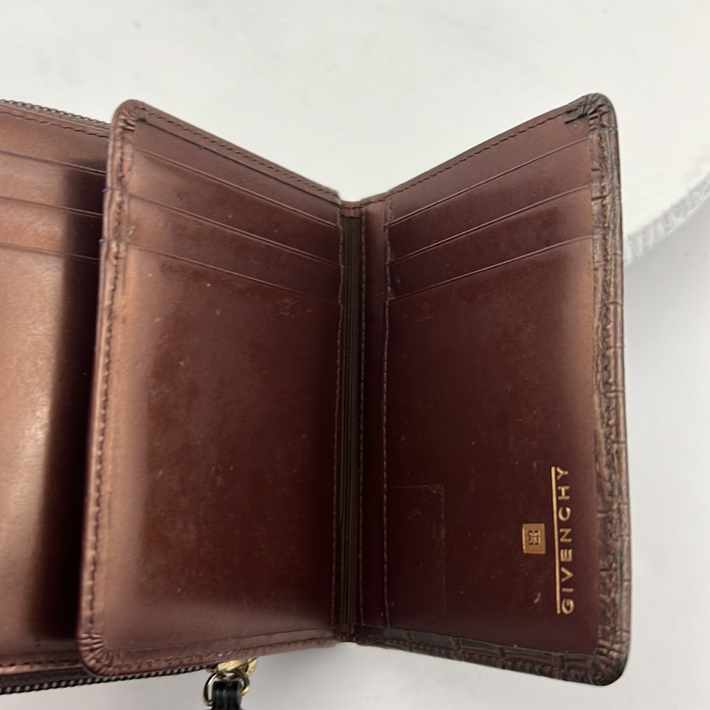 Givenchy Wallet Bi-Fold Canvas/Crocodile Embossed… - image 8